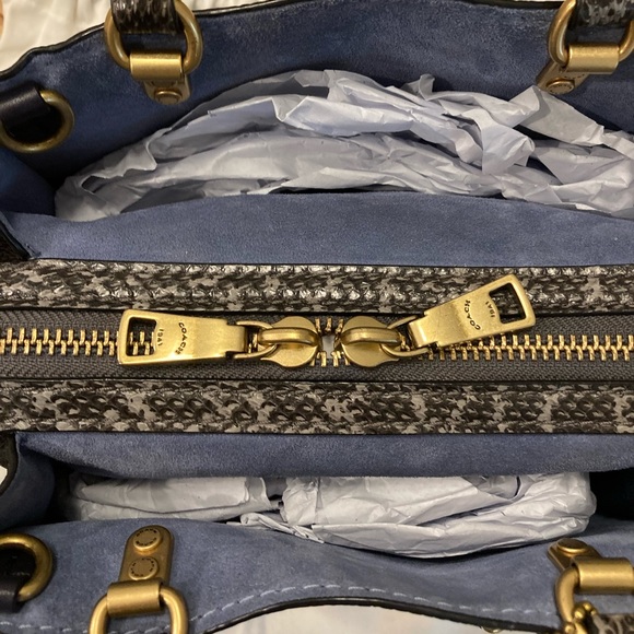 SOLD Coach Black/Ink Exotic Whipstitch Rogue 25 Style No. 69619 - Picture 14 of 15